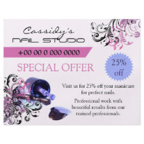 Nail Technician / Nail Bar Promotional Flyers