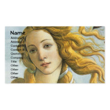Naissance de Botticelli de Vénus (détail) Modèles De Cartes De Visite