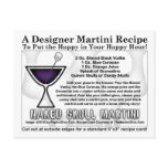 Naked Skull Halloween Martini Recipe Postcard