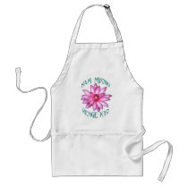 Nam Myoho Renge Kyo with Lotus Flower Design Aprons