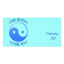 'Nam Myoho Renge Kyo' Yin & Yang Buddhism Personalized Photo Card
