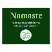 Namaste - avec la citation et le symbole de l'OM Invitation Personnalisée