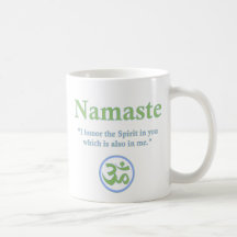 Namaste - avec la citation et le symbole de l'OM Tasse À Café