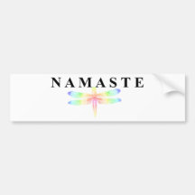Namaste Dragonfly Bumper Stickers