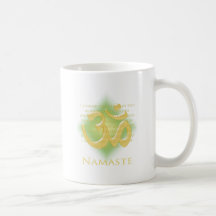 Namaste - I bow to you (in green) Coffee Mugs