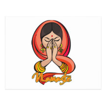 Namaste indou cartes postales