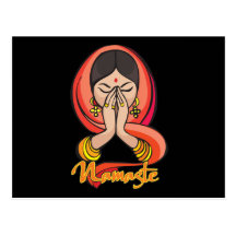 Namaste indou cartes postales