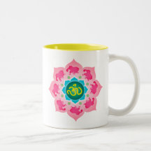 Namaste Lotus Flower Om Yoga Coffee Mugs