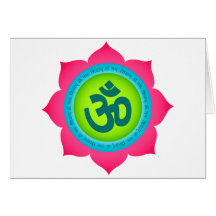 Namaste Lotus Flower Yoga Om Greeting Cards