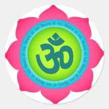 Namaste Lotus Flower Yoga Om Stickers