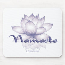 Namaste Lotus Lavender Mousepad