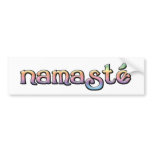 Namaste rainbow font bumper sticker