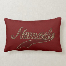 Namaste Stylish Red Burgundy square spiral pattern Pillows