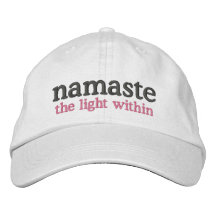 Namaste the light within embroidered baseball cap
