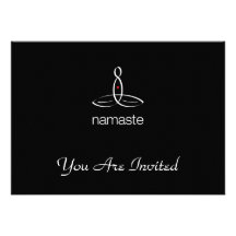 Namaste - White Regular style Custom Announcements