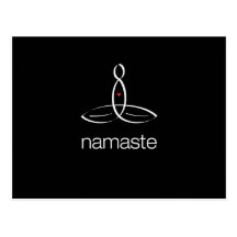 Namaste - White Regular style Postcards