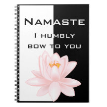 Namaste with Om symbol Note Book