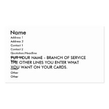 Name, Address 1, Address 2, Contact 1, Contact ... Business Card Template