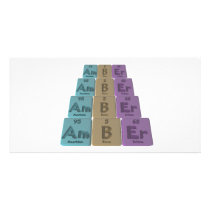 name-Amber-Am-B-Er-Americium-Boron-Erbium Personalized Photo Card