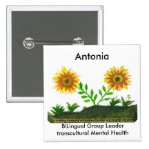 Name Badge, Transcultural Mental Health Pinback Buttons