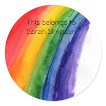 Name book plates round stickers
