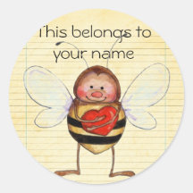 Name book plates stickers