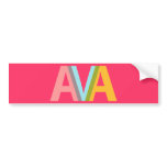 Name Design - AVA Bumper Sticker