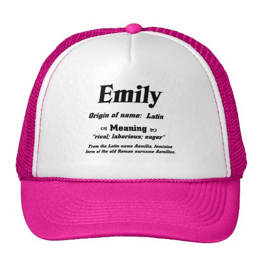 name-meaning-emily-hats-zazzle