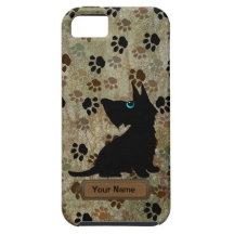 Name & Paw Print iPhone 5 Case