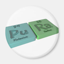 name-Pura-Pu-Ra-Plutonium-Radium Refrigerator Magnet