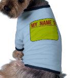 Name Tag Dog Tshirt