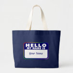 Name Tag Template Bag