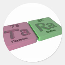 name-Tara-Ta-Ra-Tantalum-Radium Stickers