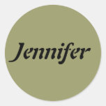 Name Template Round Stickers