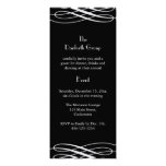 Name your Event Black with Silver Ribbons Custom Invite