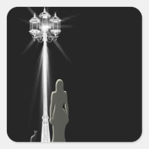 Name Your Sticker Standing in the Lamplight Sticke