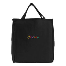 Namedrop Nation_Chicago Multi-coloured Embroidered Tote Bags