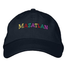 Namedrop Nation_Mazatlan multi-coloured Embroidered Baseball Caps