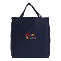 Namedrop Nation_Miami Beach Multi-coloured Canvas Bag