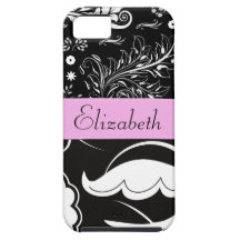 Names Initials Monograms Flowers Black White Pink