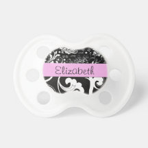 Names Initials Monograms Flowers Black White Pink