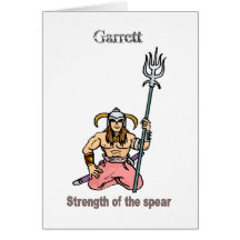 Names&Meanings - Garrett Greeting Cards