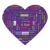 names of God heart stickers