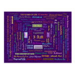 names of God postcard