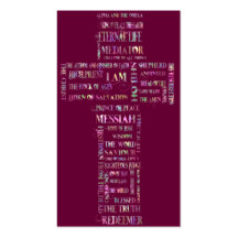 Names of Jesus Cross Business Card