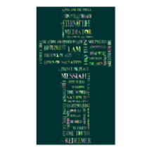 Names of Jesus Cross Business Card Template