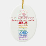 Names of Jesus Cross Ornaments