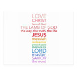 Names of Jesus Cross Post Cards
