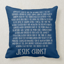 Names of Jesus Throw Pillows
