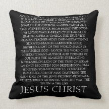 Names of Jesus Throw Pillows